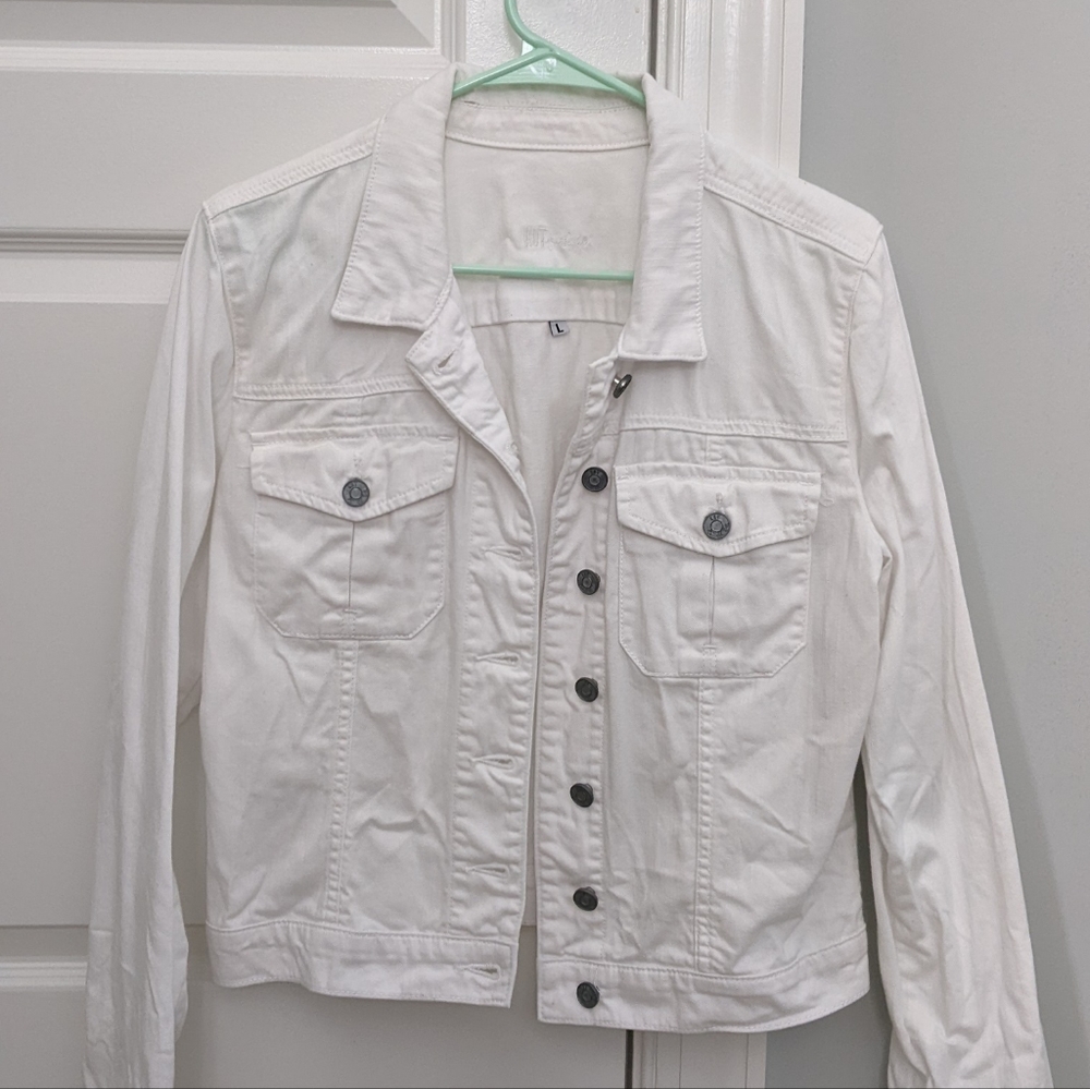 Kut from the Kloth white jean jacket